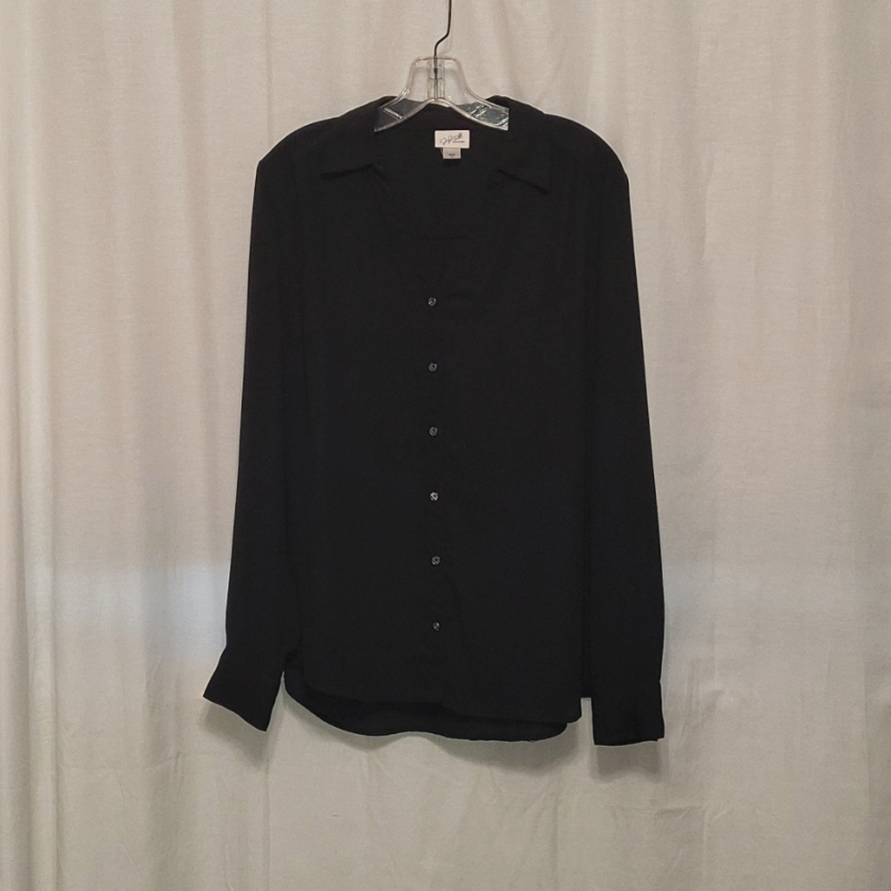 Black sheer blouse